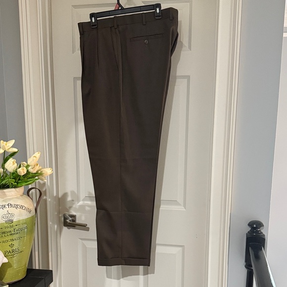 Louis Raphael Men's Brown Dress Pants - Picture 1 of 6